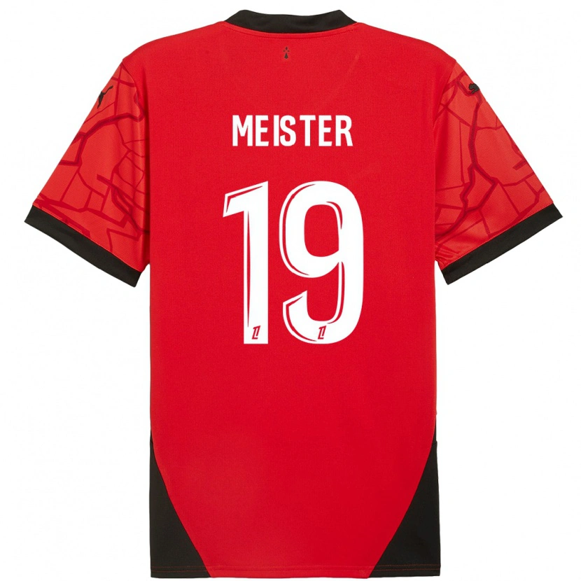 Danxen Kid Henrik Meister #19 Red Black Home Jersey 2024/25 T-Shirt