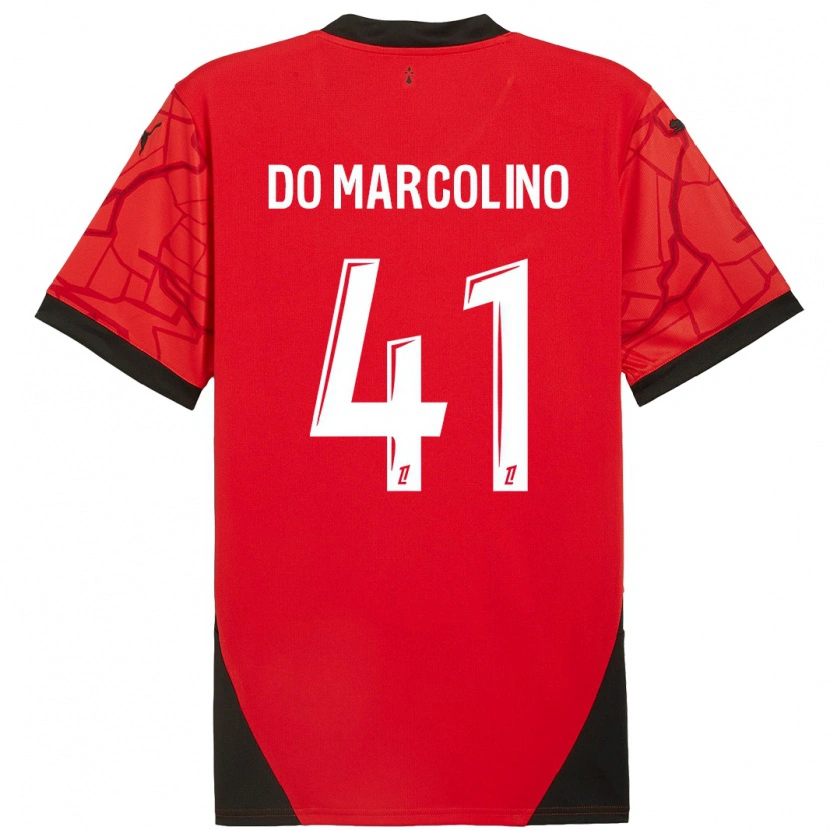 Danxen Kid Alan Do Marcolino #41 Red Black Home Jersey 2024/25 T-Shirt