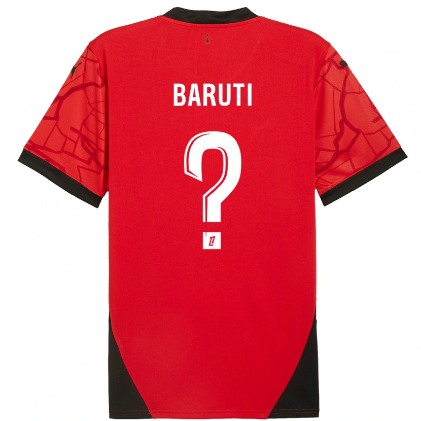 Danxen Kid Kelian Baruti #0 Red Black Home Jersey 2024/25 T-Shirt