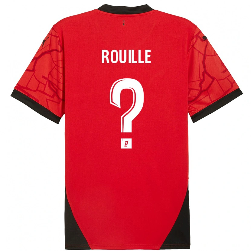 Danxen Kid Léo Rouillé #0 Red Black Home Jersey 2024/25 T-Shirt