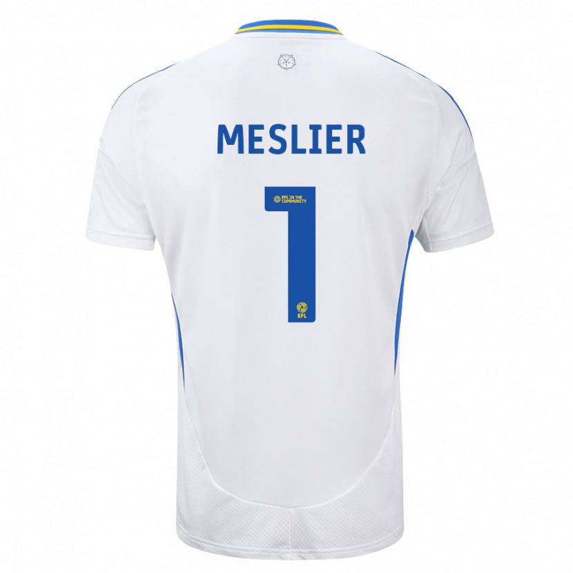 Danxen Kid Illan Meslier #1 White Blue Home Jersey 2024/25 T-Shirt