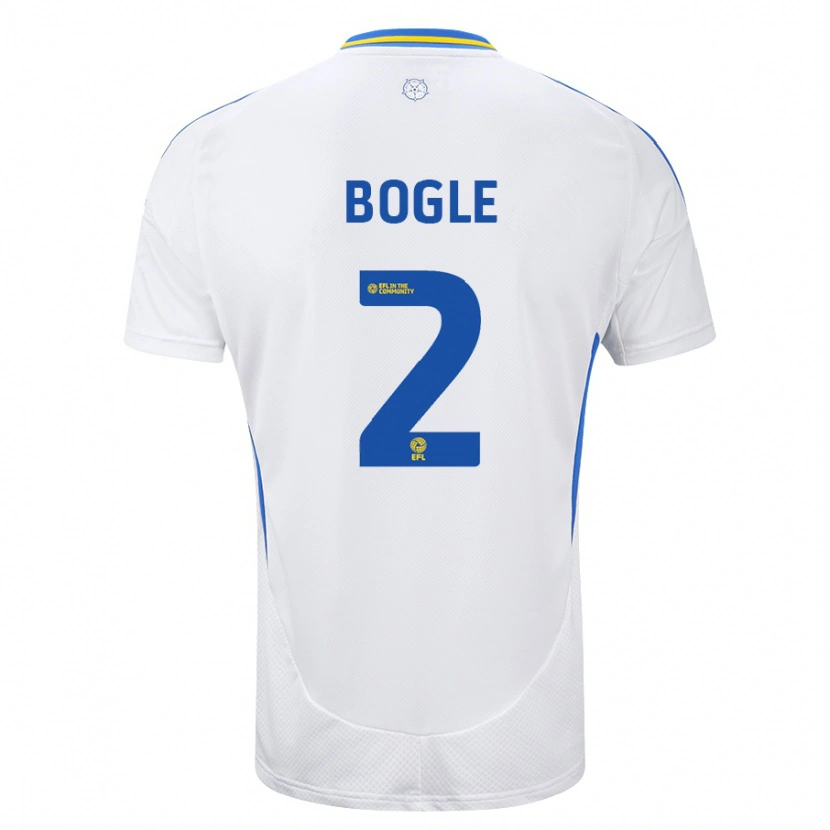 Danxen Kid Jayden Bogle #2 White Blue Home Jersey 2024/25 T-Shirt