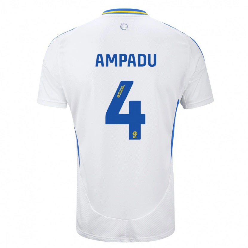 Danxen Kid Ethan Ampadu #4 White Blue Home Jersey 2024/25 T-Shirt