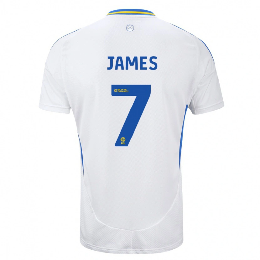 Danxen Kid Daniel James #7 White Blue Home Jersey 2024/25 T-Shirt