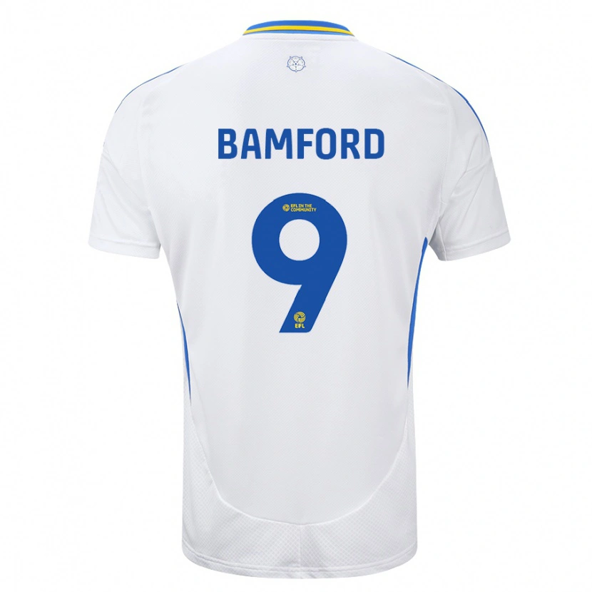 Danxen Kid Patrick Bamford #9 White Blue Home Jersey 2024/25 T-Shirt