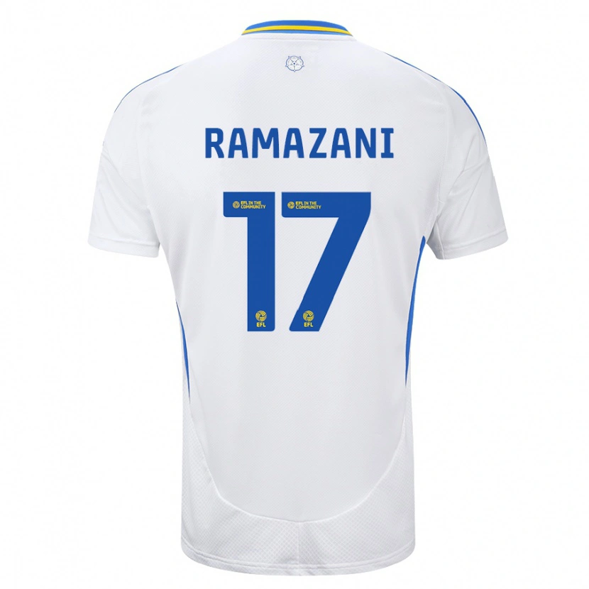 Danxen Kid Largie Ramazani #17 White Blue Home Jersey 2024/25 T-Shirt