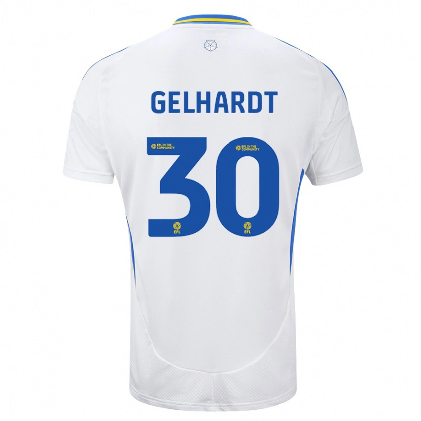 Danxen Kid Joe Gelhardt #30 White Blue Home Jersey 2024/25 T-Shirt