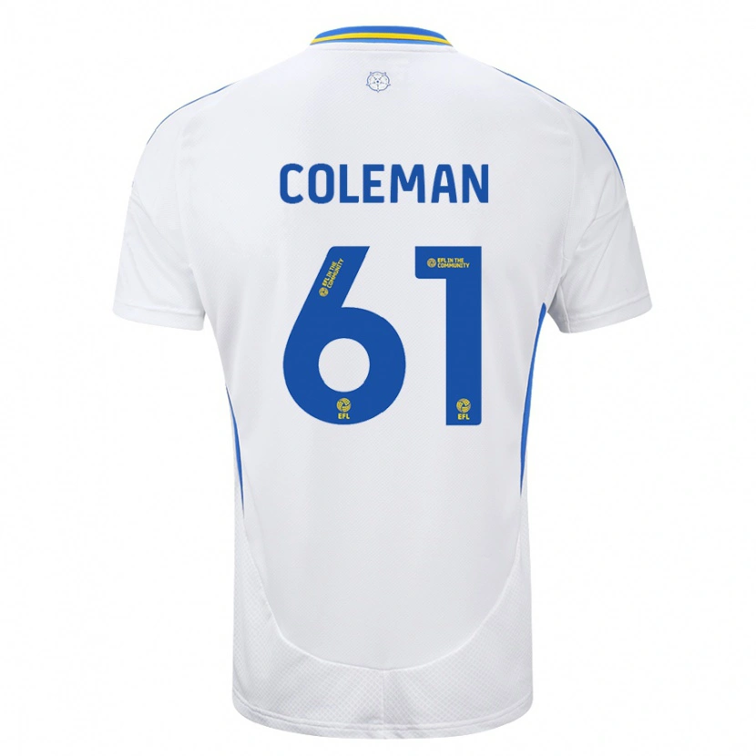 Danxen Kid Cian Coleman #61 White Blue Home Jersey 2024/25 T-Shirt