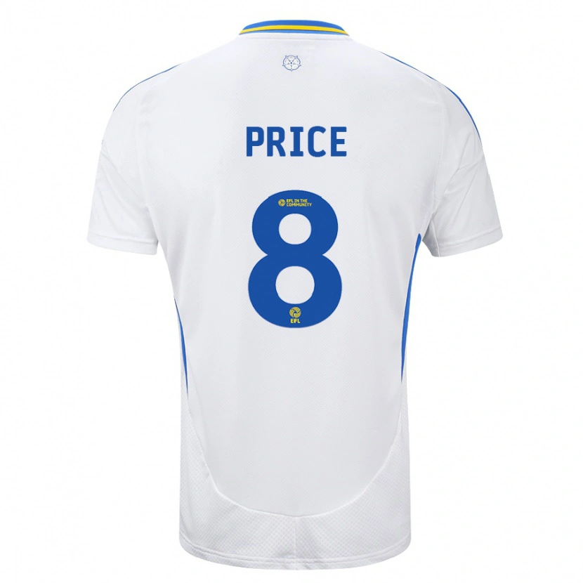 Danxen Kid Leoni Price #8 White Blue Home Jersey 2024/25 T-Shirt