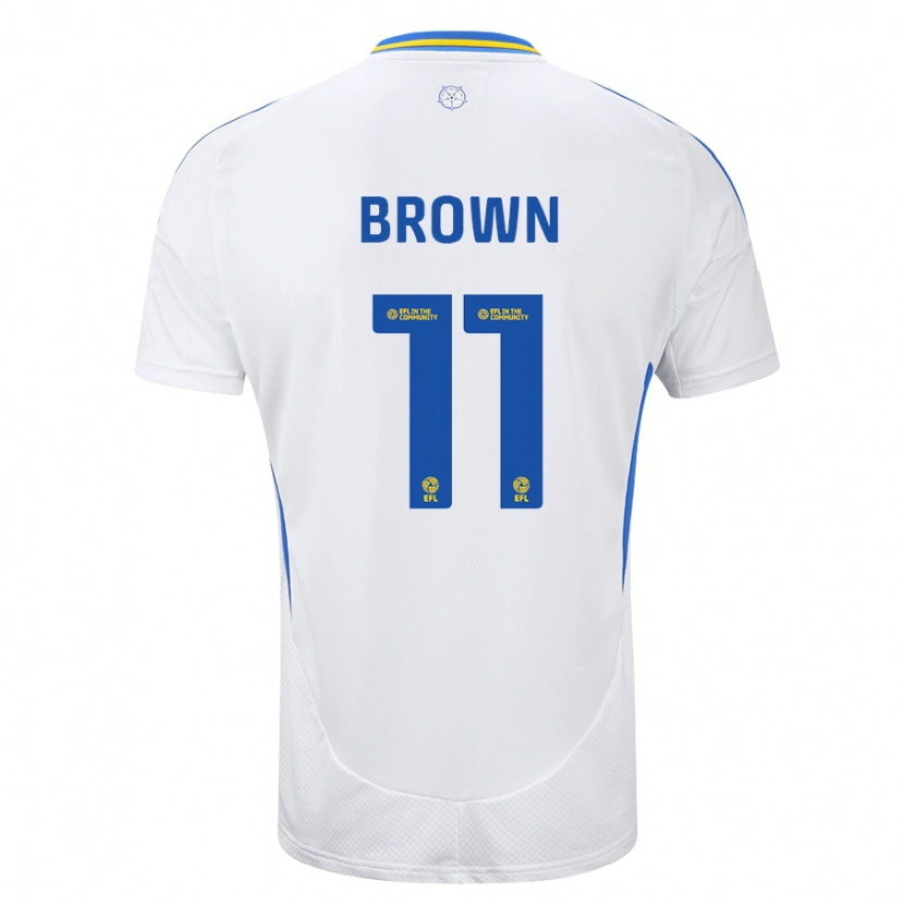 Danxen Kid Abbie Brown #11 White Blue Home Jersey 2024/25 T-Shirt