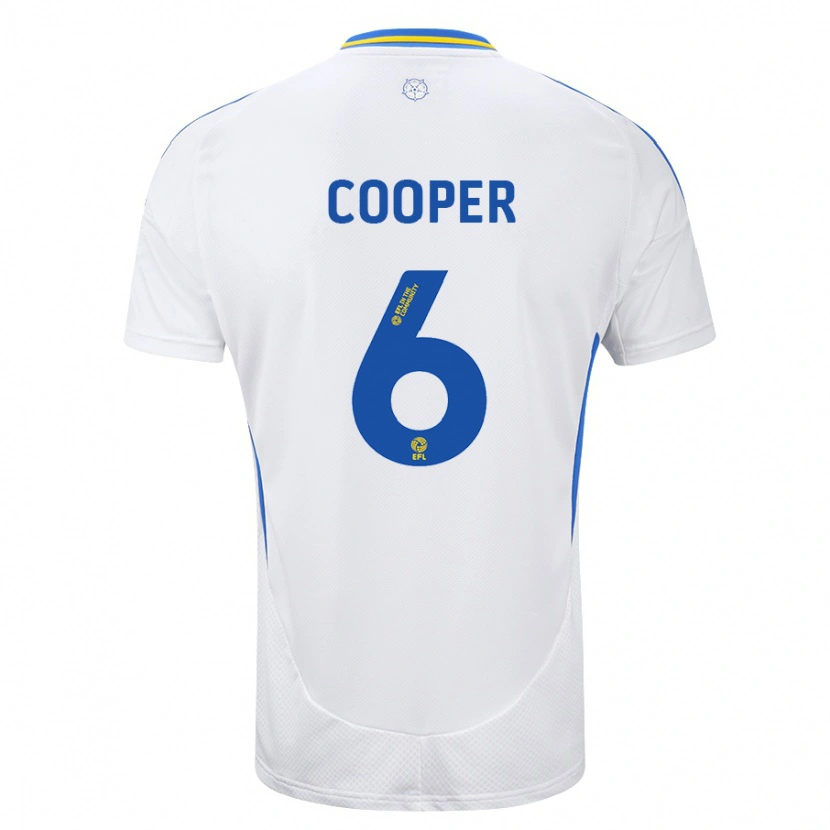 Danxen Kid Liam Cooper #6 White Blue Home Jersey 2024/25 T-Shirt