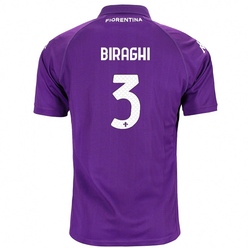 Danxen Kid Cristiano Biraghi #3 Purple Home Jersey 2024/25 T-Shirt