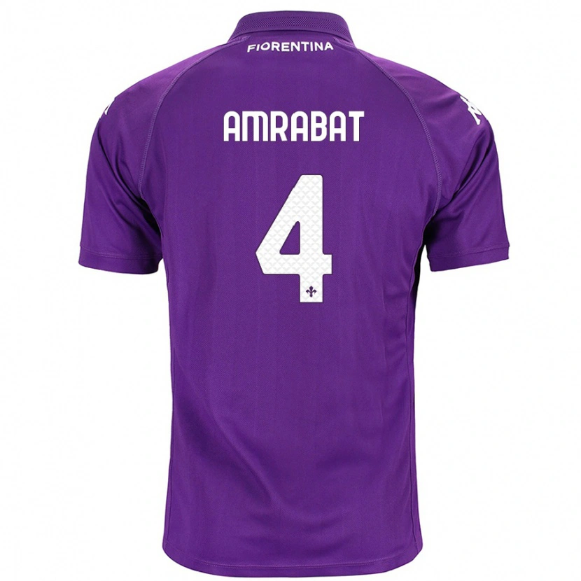 Danxen Kid Sofyan Amrabat #4 Purple Home Jersey 2024/25 T-Shirt