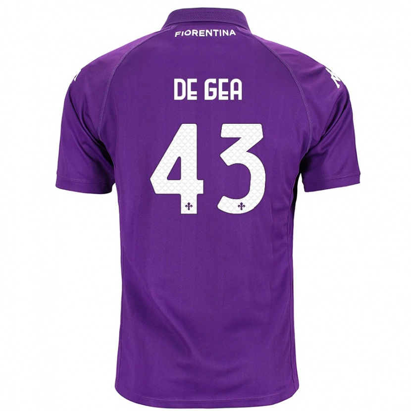 Danxen Kid David De Gea #43 Purple Home Jersey 2024/25 T-Shirt