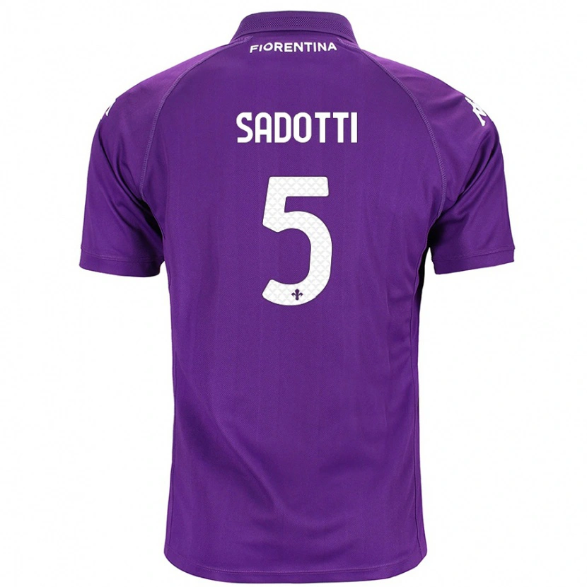 Danxen Kid Edoardo Sadotti #5 Purple Home Jersey 2024/25 T-Shirt