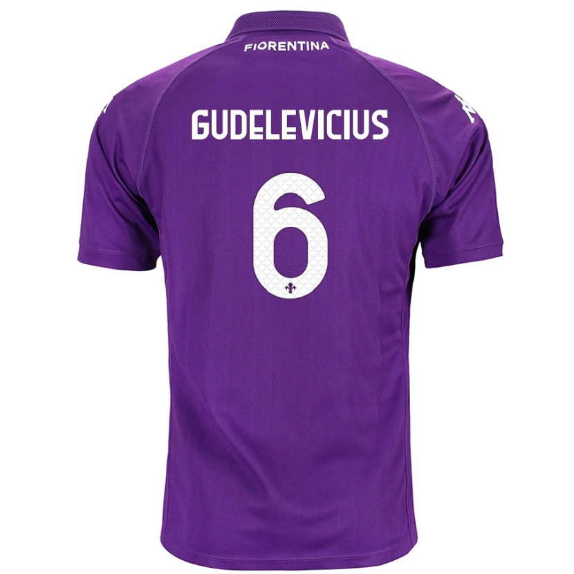 Danxen Kid Ernestas Gudelevicius #6 Purple Home Jersey 2024/25 T-Shirt