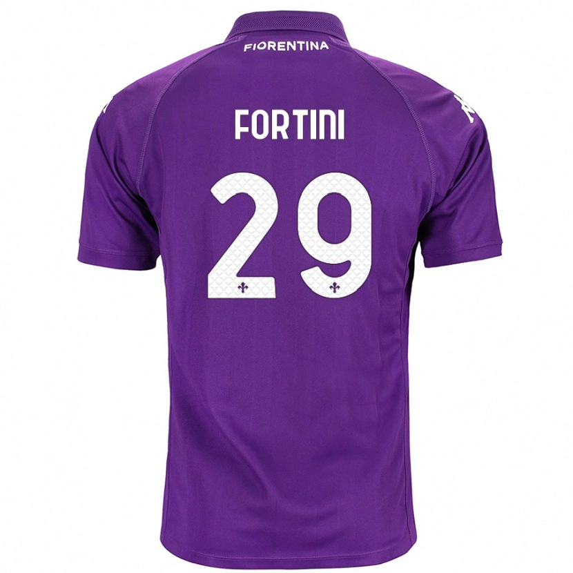 Danxen Kid Niccolò Fortini #29 Purple Home Jersey 2024/25 T-Shirt