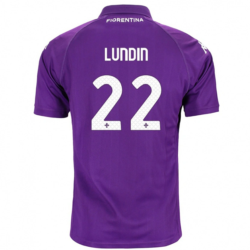 Danxen Kid Karin Lundin #22 Purple Home Jersey 2024/25 T-Shirt