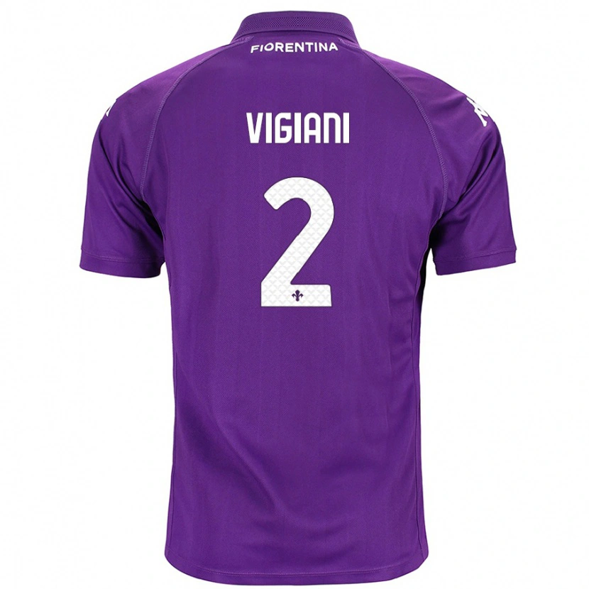 Danxen Kid Lorenzo Vigiani #2 Purple Home Jersey 2024/25 T-Shirt