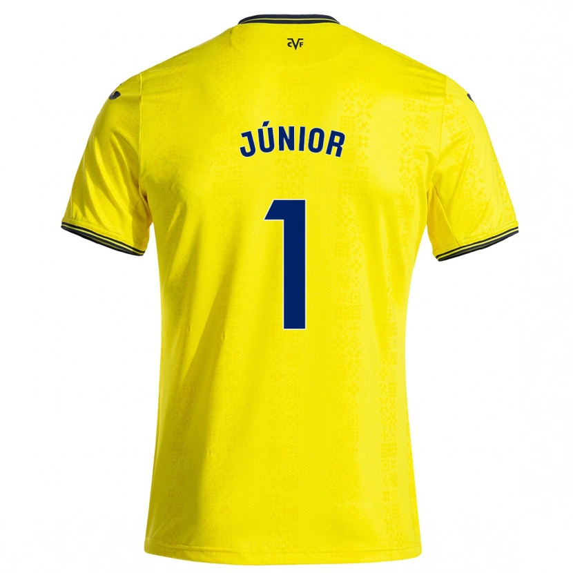 Danxen Kid Luiz Júnior #1 Yellow Black Home Jersey 2024/25 T-Shirt