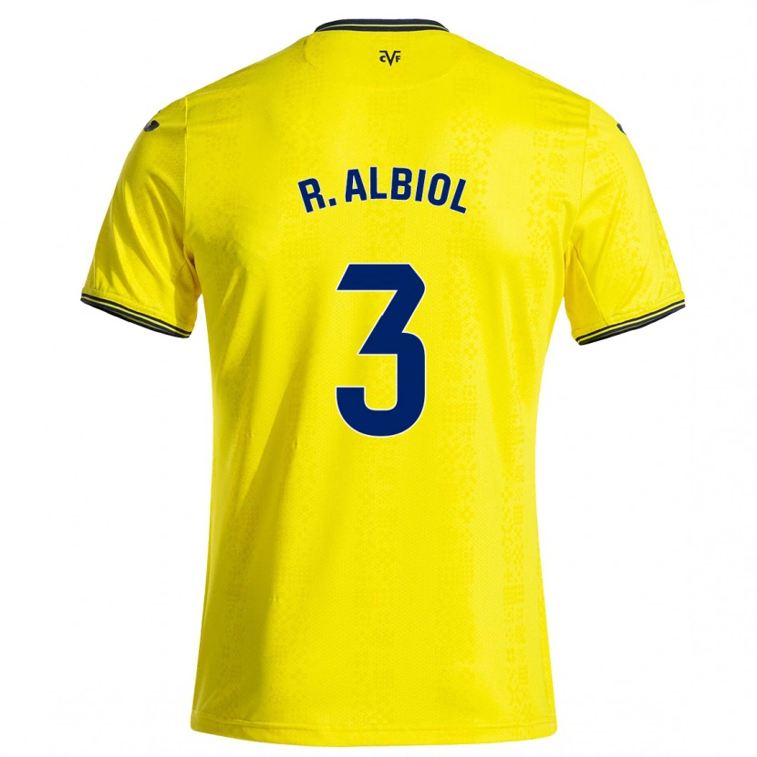 Danxen Kid Raúl Albiol #3 Yellow Black Home Jersey 2024/25 T-Shirt