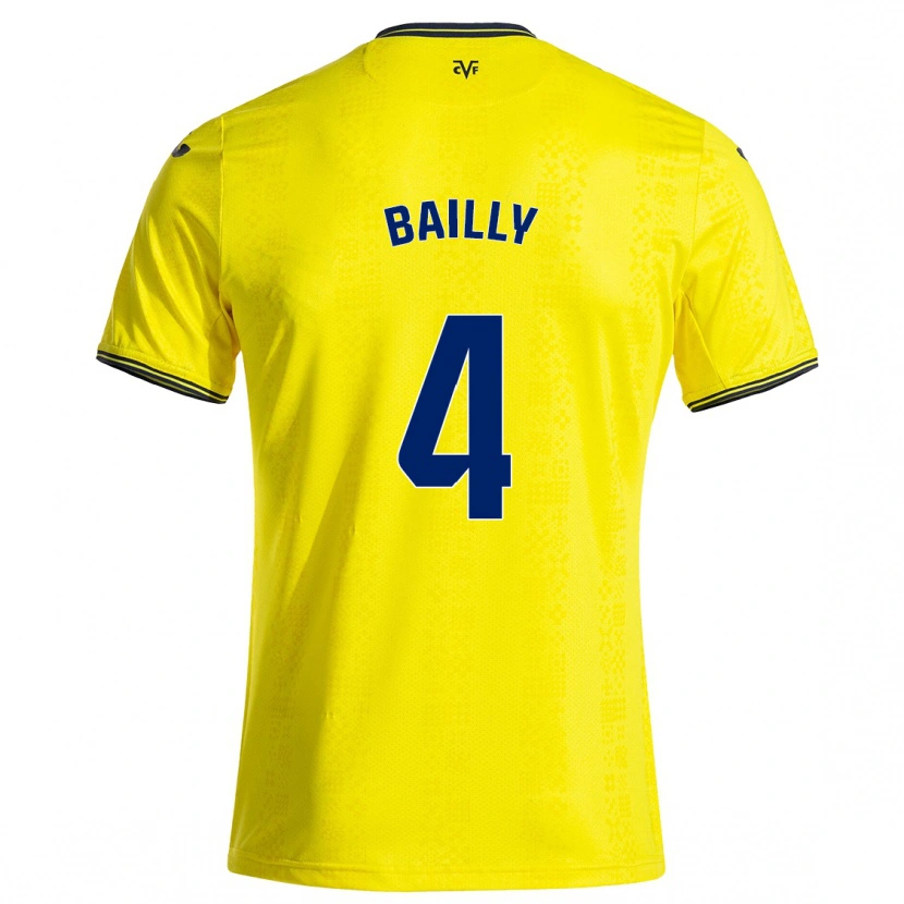 Danxen Kid Eric Bailly #4 Yellow Black Home Jersey 2024/25 T-Shirt