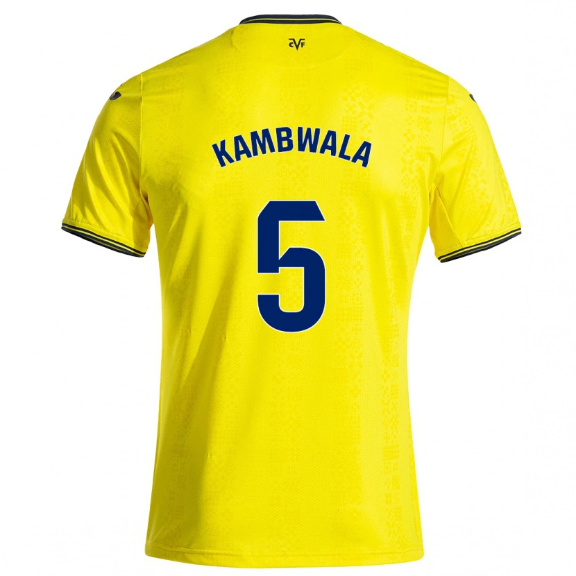 Danxen Kid Willy Kambwala #5 Yellow Black Home Jersey 2024/25 T-Shirt