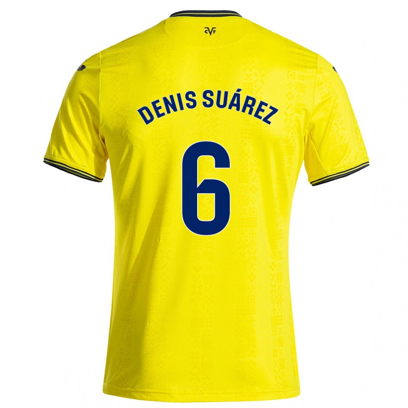 Danxen Kid Denis Suárez #6 Yellow Black Home Jersey 2024/25 T-Shirt