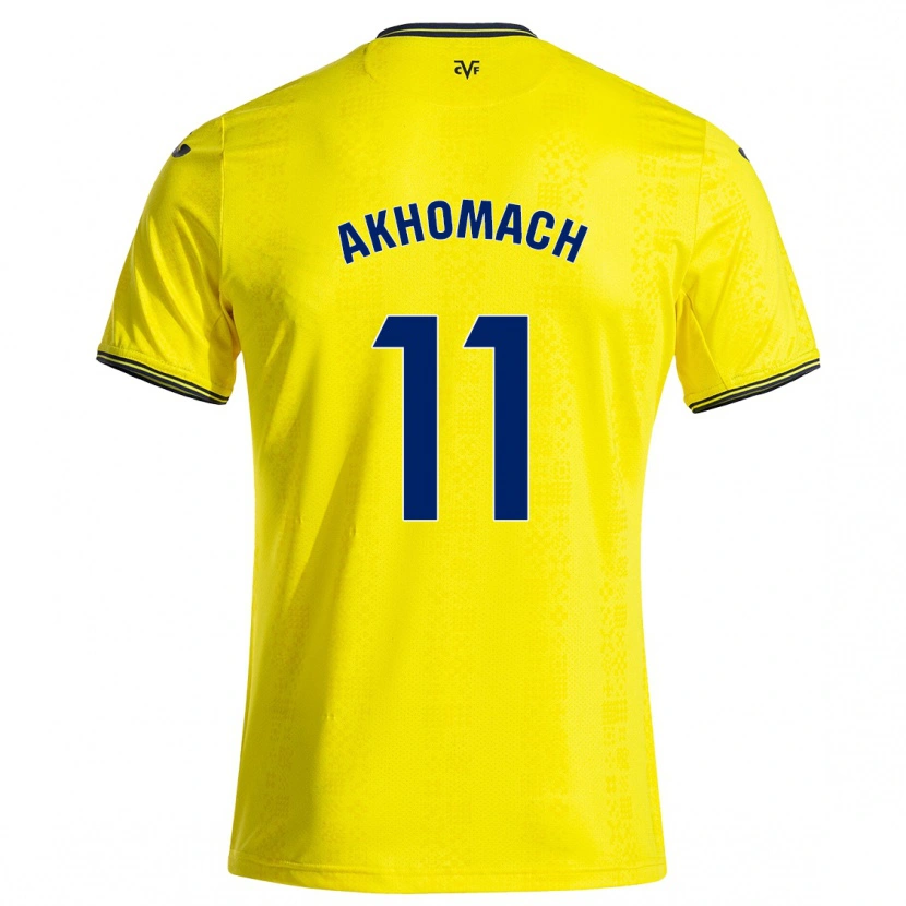 Danxen Kid Ilias Akhomach #11 Yellow Black Home Jersey 2024/25 T-Shirt