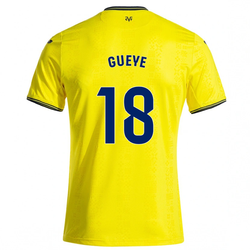 Danxen Kid Pape Gueye #18 Yellow Black Home Jersey 2024/25 T-Shirt