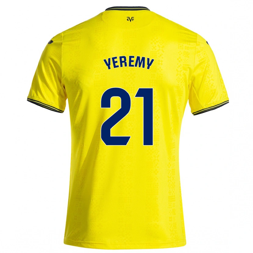 Danxen Kid Yéremy Pino #21 Yellow Black Home Jersey 2024/25 T-Shirt