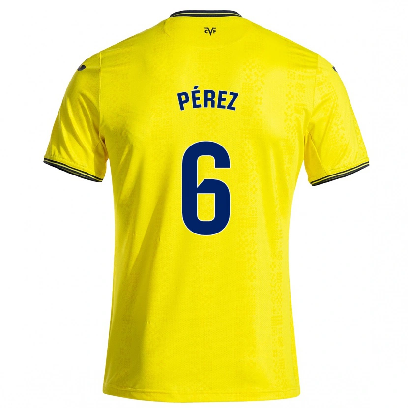 Danxen Kid Hugo Pérez #6 Yellow Black Home Jersey 2024/25 T-Shirt