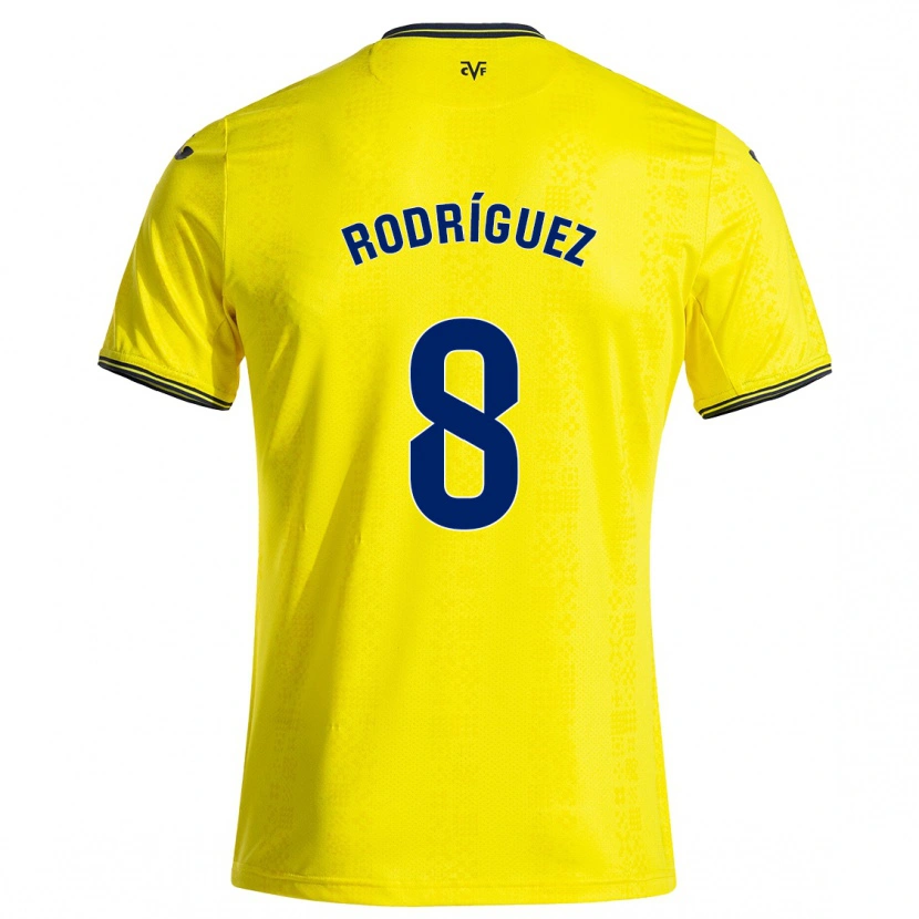 Danxen Kid Unai Rodríguez #8 Yellow Black Home Jersey 2024/25 T-Shirt