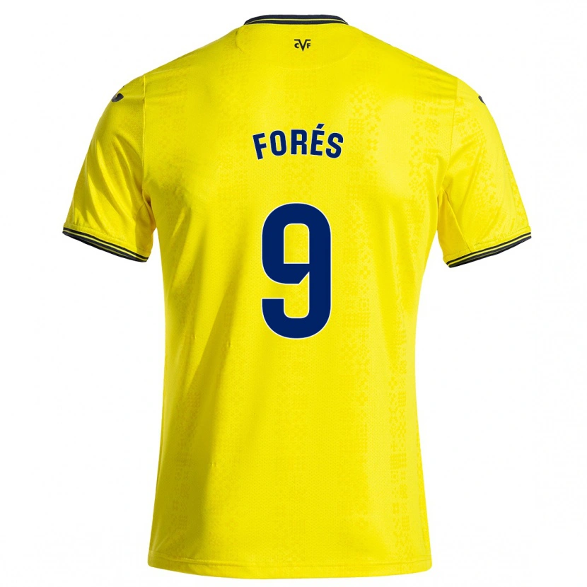 Danxen Kid Álex Forés #9 Yellow Black Home Jersey 2024/25 T-Shirt