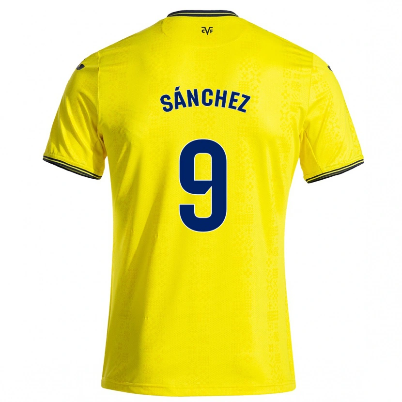 Danxen Kid Edu Sánchez #9 Yellow Black Home Jersey 2024/25 T-Shirt