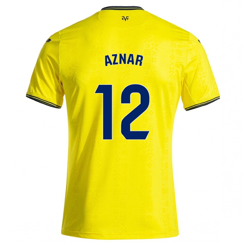 Danxen Kid Javi Aznar #12 Yellow Black Home Jersey 2024/25 T-Shirt