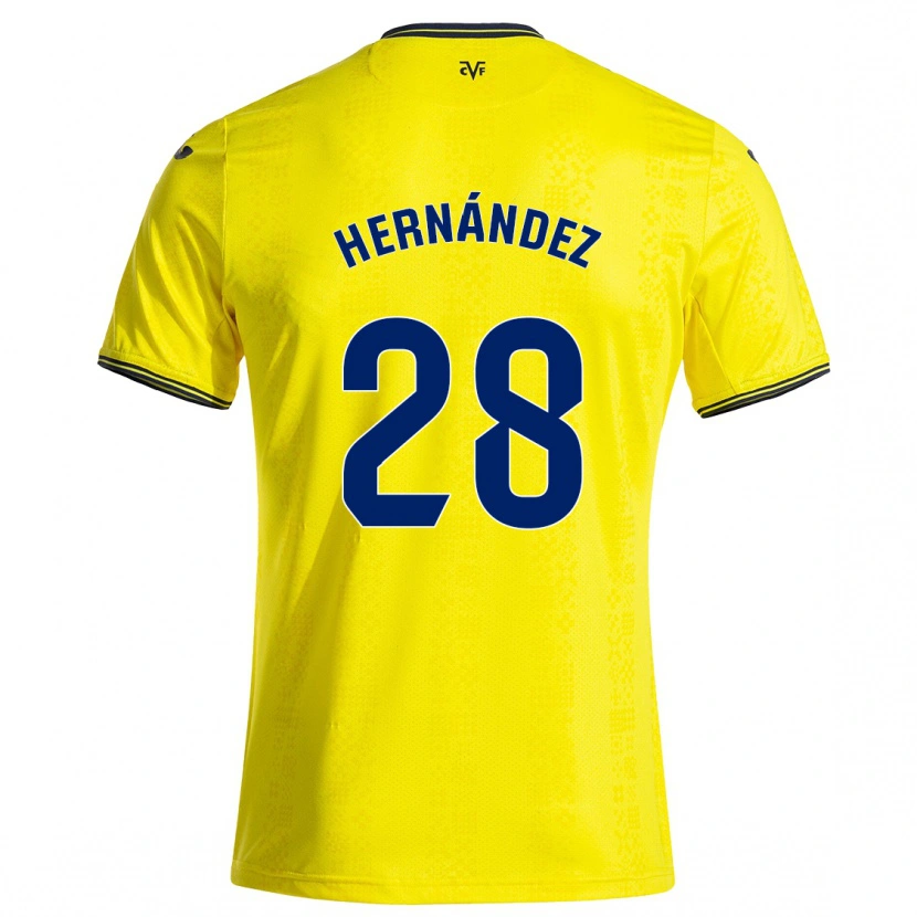 Danxen Kid Gerard Hernández #28 Yellow Black Home Jersey 2024/25 T-Shirt