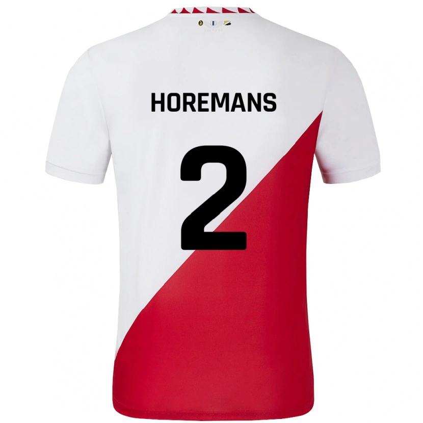 Danxen Kid Siebe Horemans #2 White Red Home Jersey 2024/25 T-Shirt