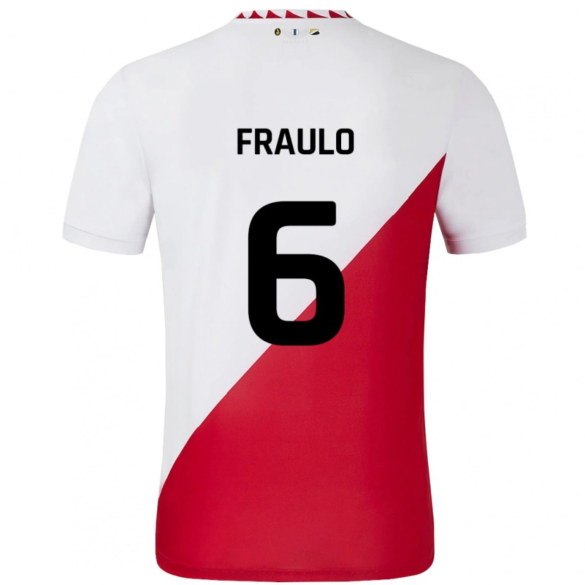 Danxen Kid Oscar Fraulo #6 White Red Home Jersey 2024/25 T-Shirt