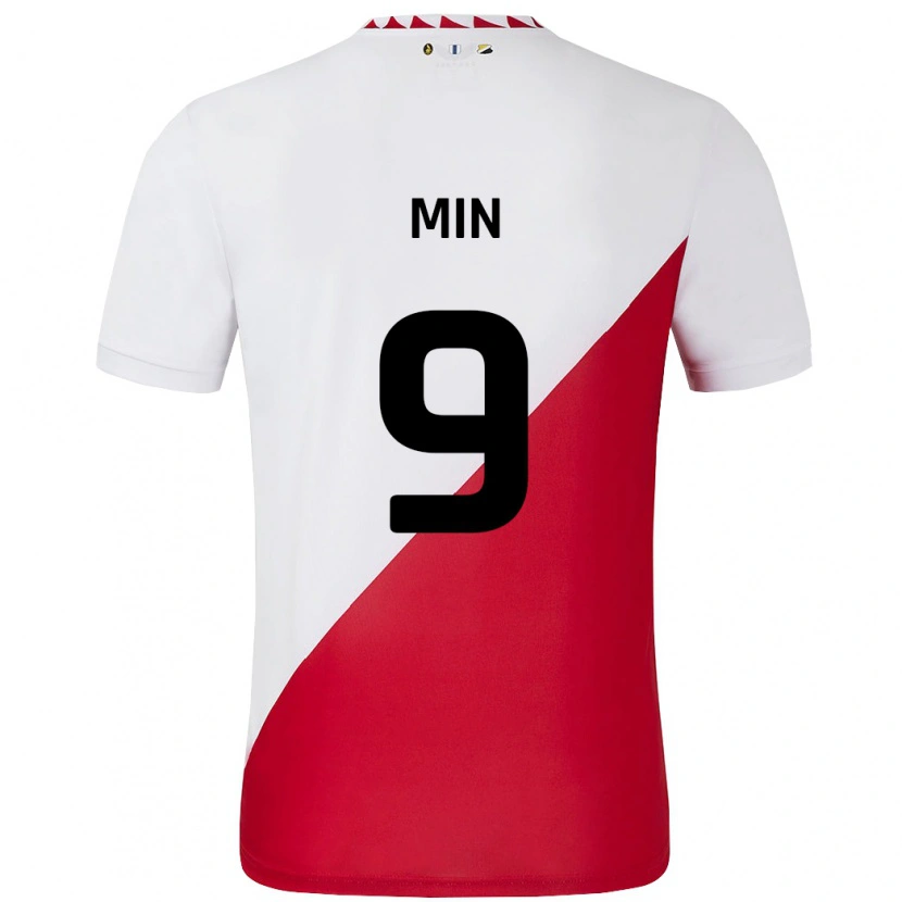 Danxen Kid David Min #9 White Red Home Jersey 2024/25 T-Shirt