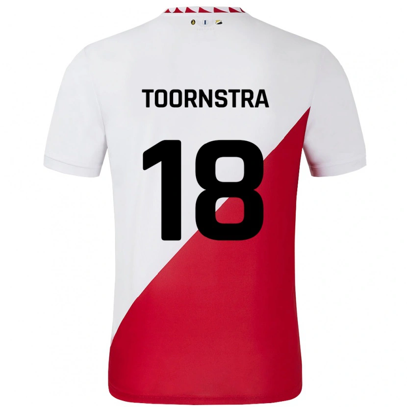 Danxen Kid Jens Toornstra #18 White Red Home Jersey 2024/25 T-Shirt