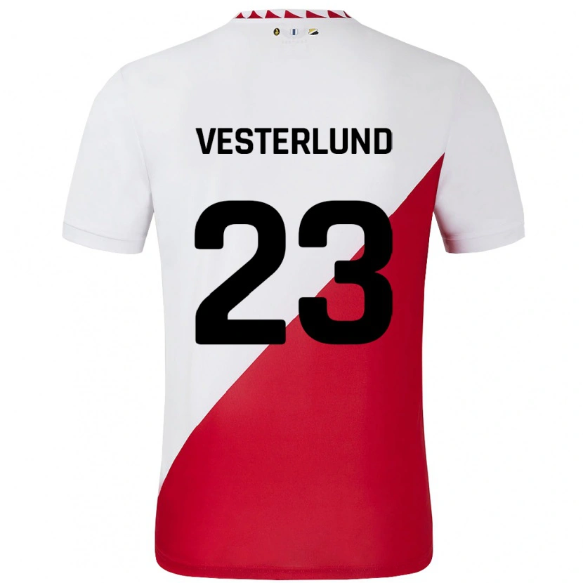 Danxen Kid Niklas Vesterlund #23 White Red Home Jersey 2024/25 T-Shirt