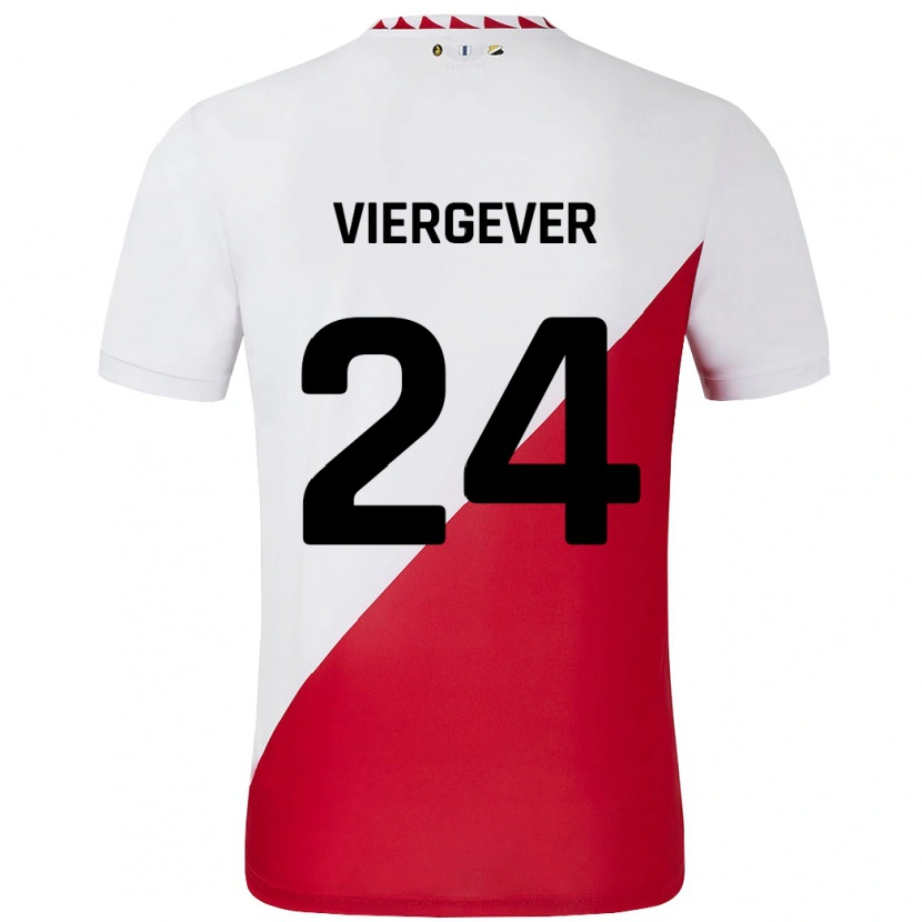 Danxen Kid Nick Viergever #24 White Red Home Jersey 2024/25 T-Shirt