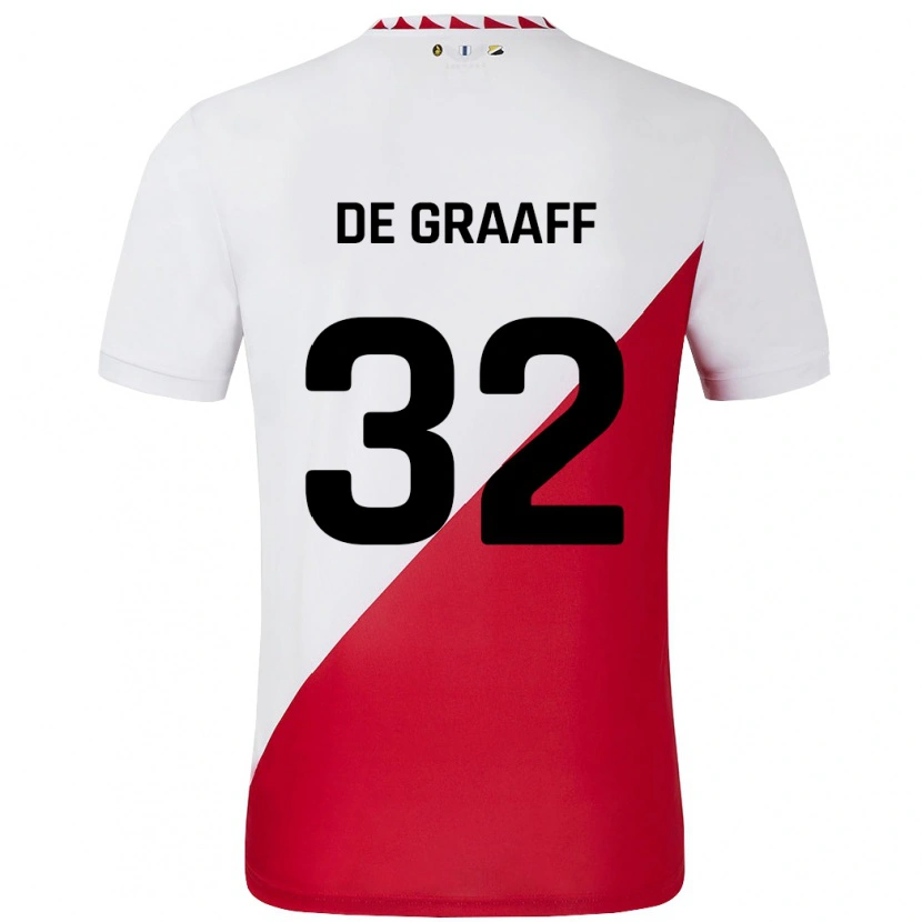 Danxen Kid Tom De Graaff #32 White Red Home Jersey 2024/25 T-Shirt