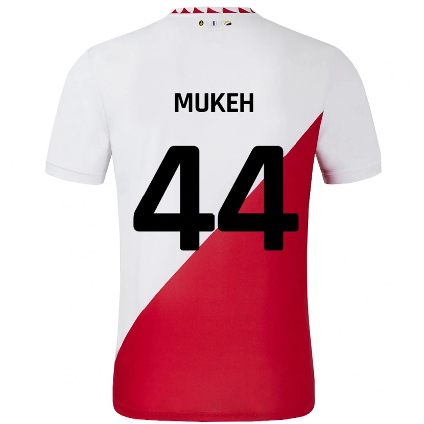 Danxen Kid Joshua Mukeh #44 White Red Home Jersey 2024/25 T-Shirt