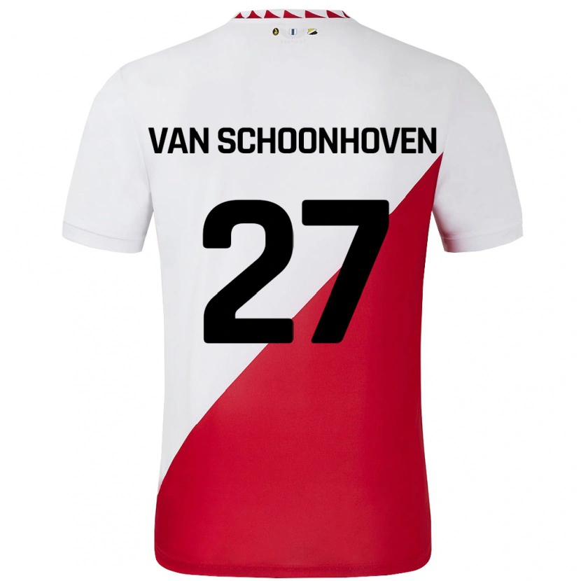 Danxen Kid Nurija Van Schoonhoven #27 White Red Home Jersey 2024/25 T-Shirt