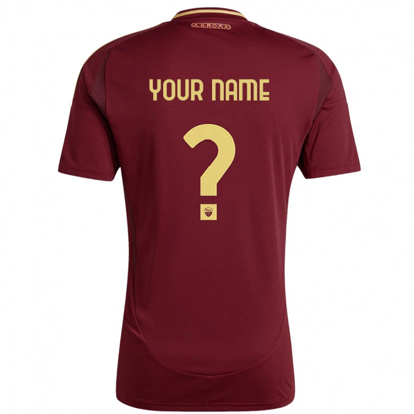 Danxen Kid Your Name #0 Red Brown Gold Home Jersey 2024/25 T-Shirt