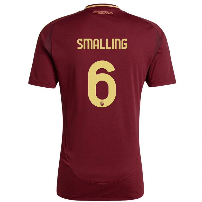 Danxen Kid Chris Smalling #6 Red Brown Gold Home Jersey 2024/25 T-Shirt