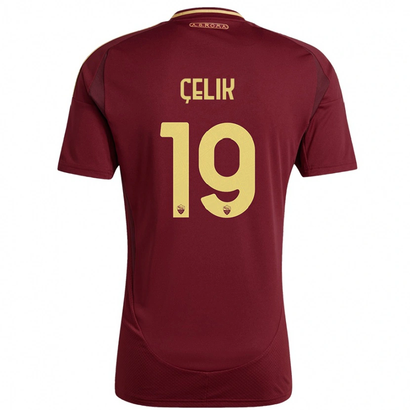 Danxen Kid Zeki Çelik #19 Red Brown Gold Home Jersey 2024/25 T-Shirt