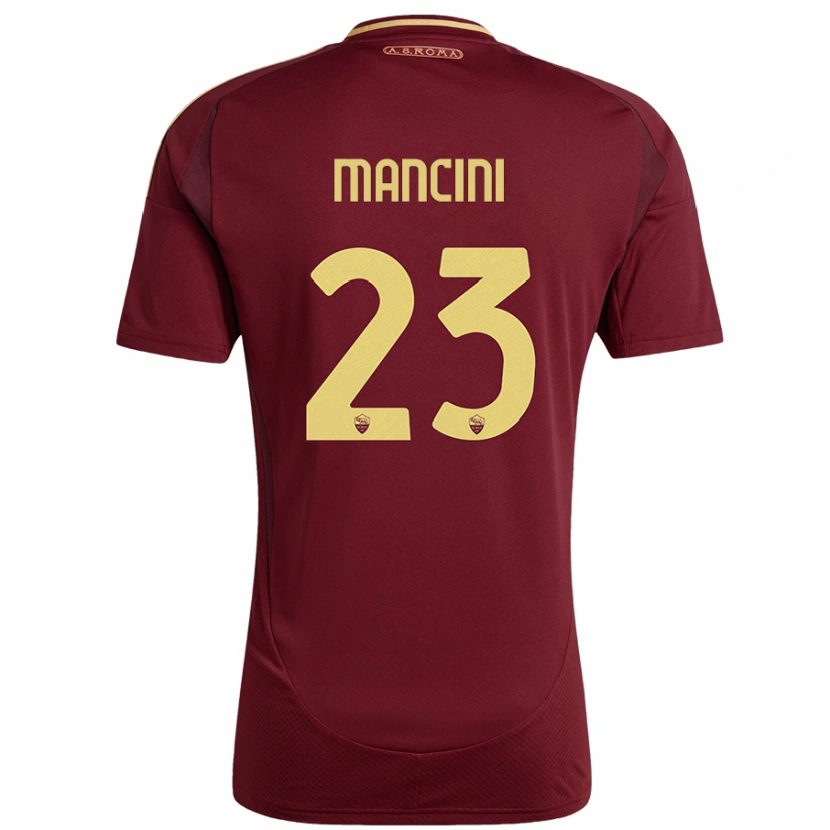 Danxen Kid Gianluca Mancini #23 Red Brown Gold Home Jersey 2024/25 T-Shirt